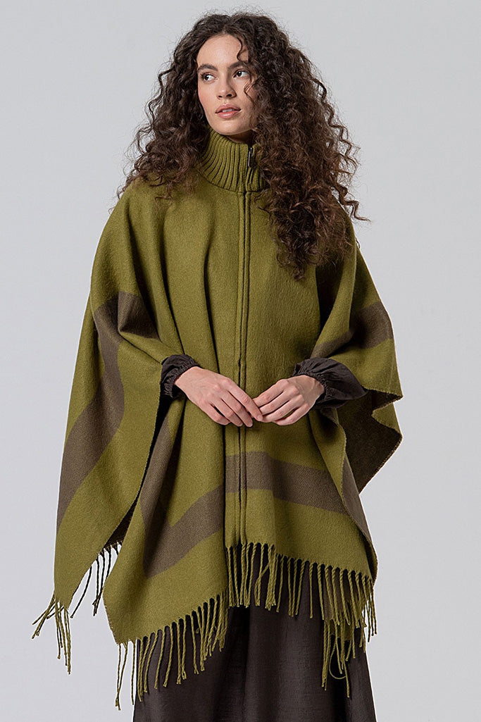 Poncho poli verde