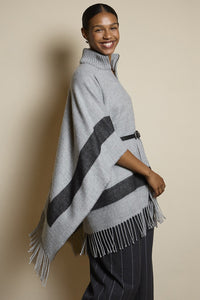 Poncho poli gris