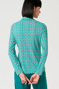 Camisa elastica kavi turquesa