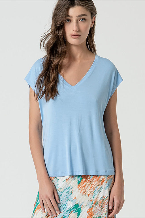 Camiseta bamboo lica azul celeste