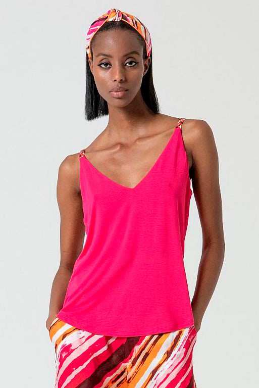 Top tirantes lica fucsia