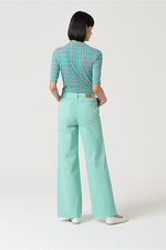 Cargar imagen en el visor de la galería, Pantalon flare lide verde agua
