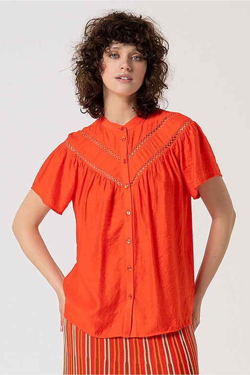 Blusa bordados limi naranja
