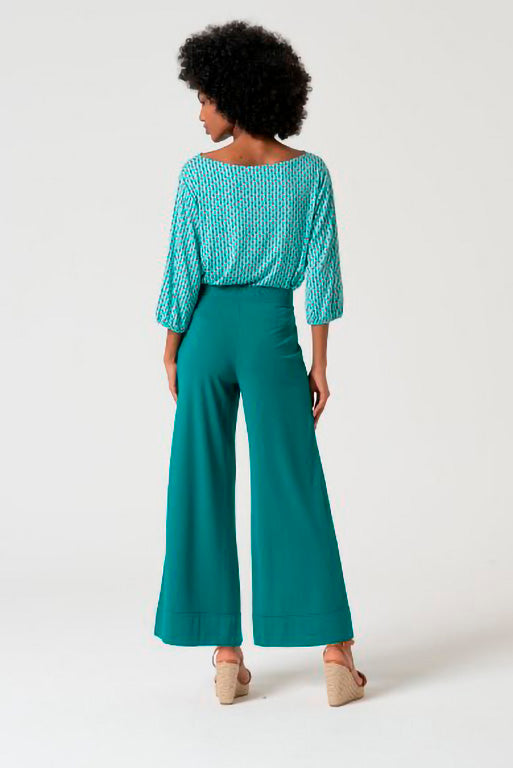 Pantalon cropped lipo esmeralda