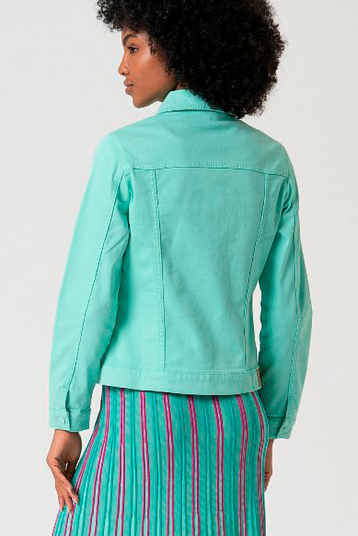 Chaqueta denim odje verde agua