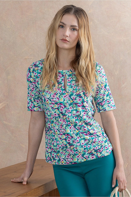 Camiseta elastica odpu verde agua