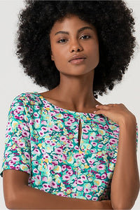 Camiseta elastica odpu verde agua