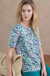 Camiseta elastica odpu verde agua