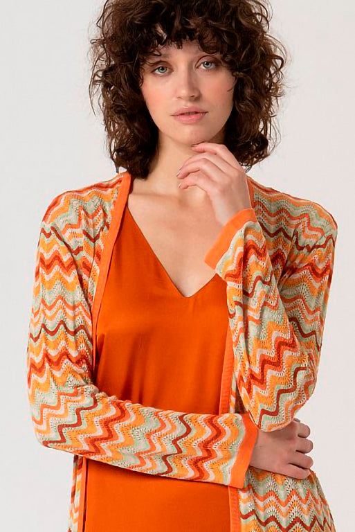 Cardigan tricot taon naranja