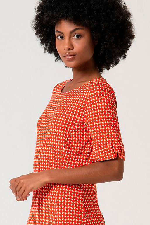 Vestido midi taun rojo