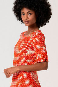 Vestido midi taun rojo