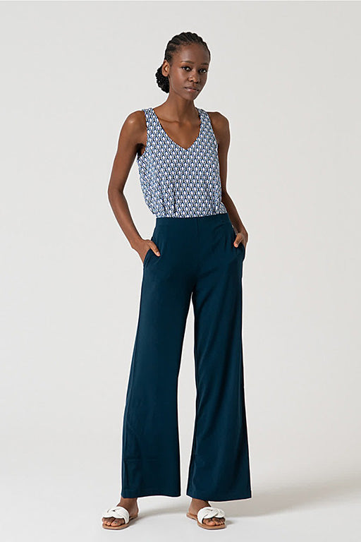 Pantalon recto lipo azul