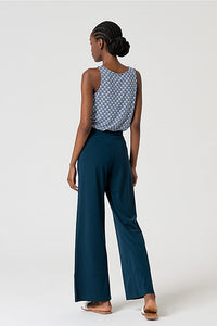 Pantalon recto lipo azul