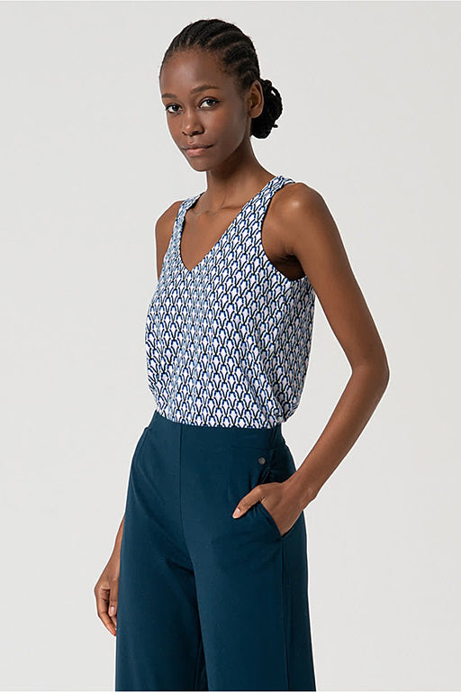 Pantalon recto lipo azul