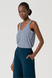 Pantalon recto lipo azul