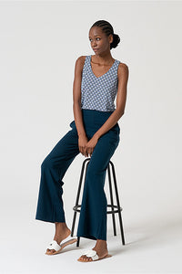 Pantalon recto lipo azul