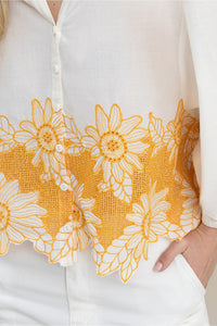 Blusa bordado mali beig