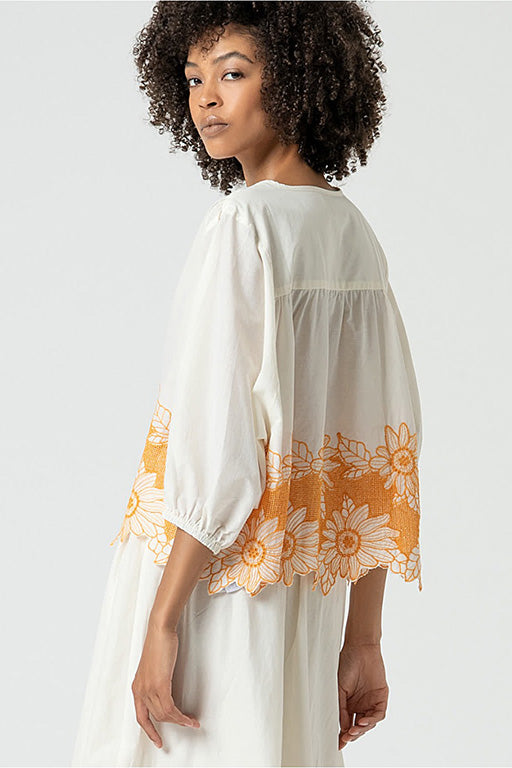 Blusa bordado mali beig