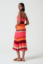 Cargar imagen en el visor de la galería, Vestido crochet reco fucsia
