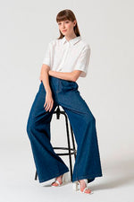 Cargar imagen en el visor de la galería, Vaquero wide leg azul

