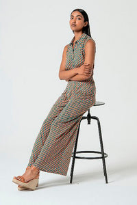 Pantalon ryon turquesa