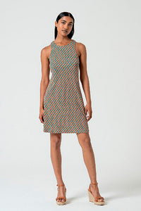 Vestido corto ryon turquesa