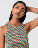 Cargar imagen en el visor de la galería, Vestido corto ryon turquesa
