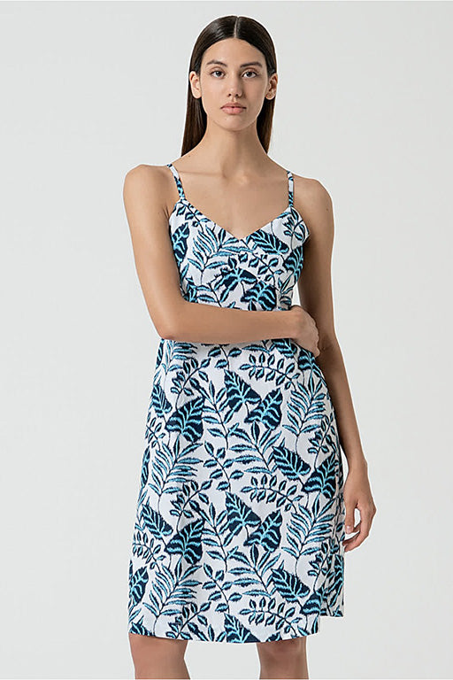 Vestido corto tirantes tino azul