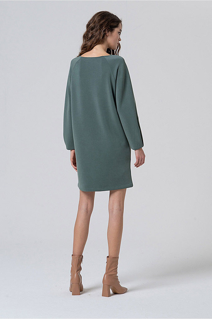 Vestido corto lida azul acero