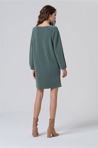 Vestido corto lida azul acero