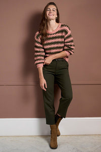 Pantalon recto lily caqui