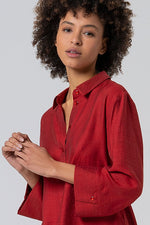 Cargar imagen en el visor de la galería, Camisa oversize livo teja
