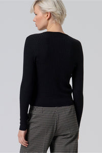 Cardigan canale liza negro