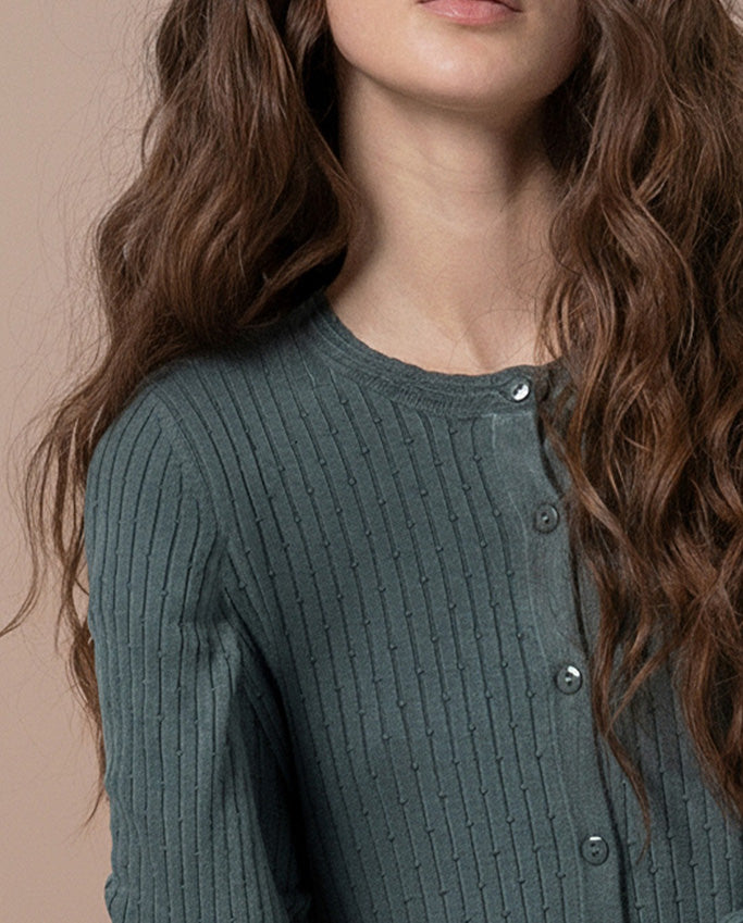 Cardigan canale liza azul acero