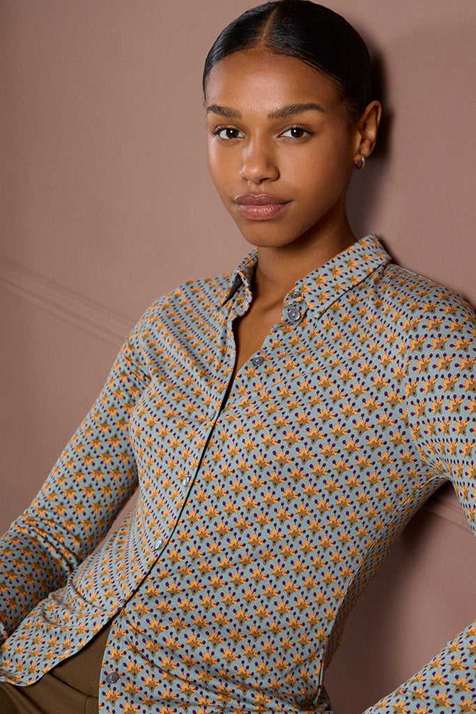 Camisa elastica omfo azul