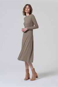 Vestido midi omfo azul