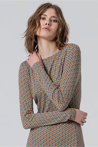 Vestido midi omfo azul
