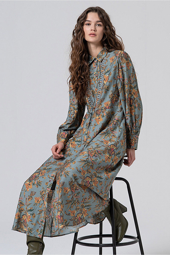 Vestido midi omsa multi