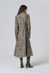 Vestido midi omsa multi
