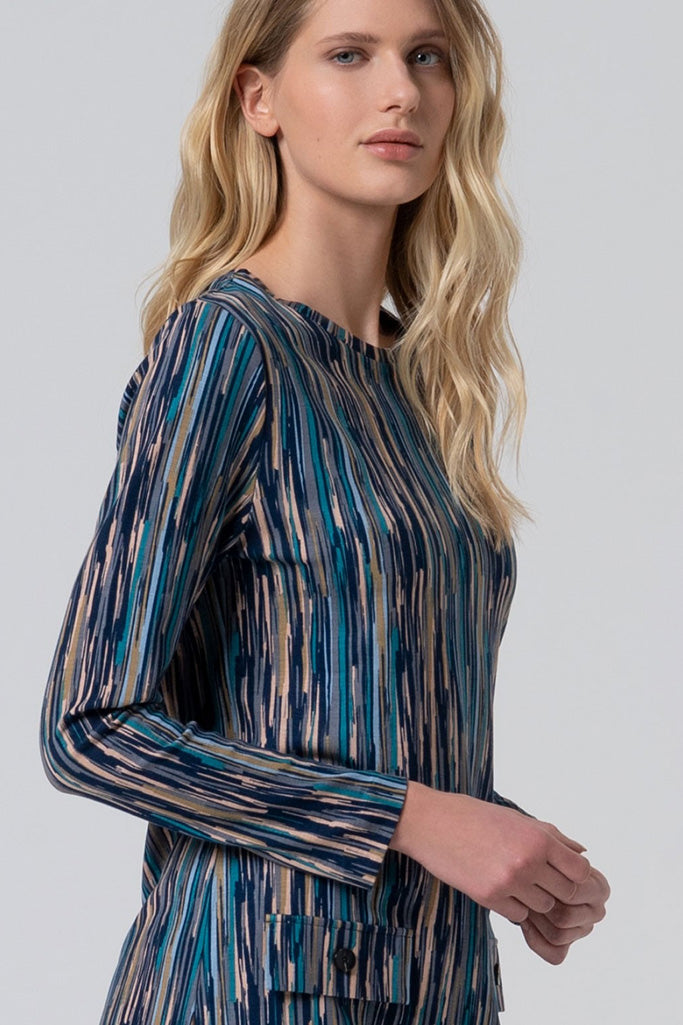 Vestido corto alfi azul