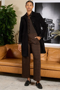 Camisa lurex lisa chocolate