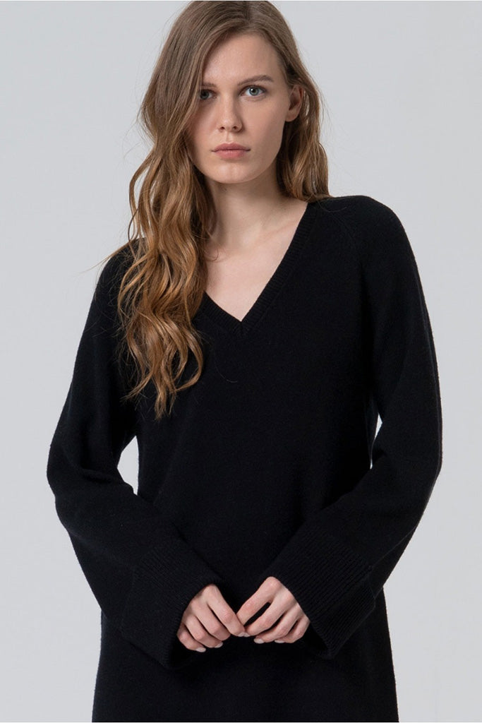 Vestido tricot liny negro