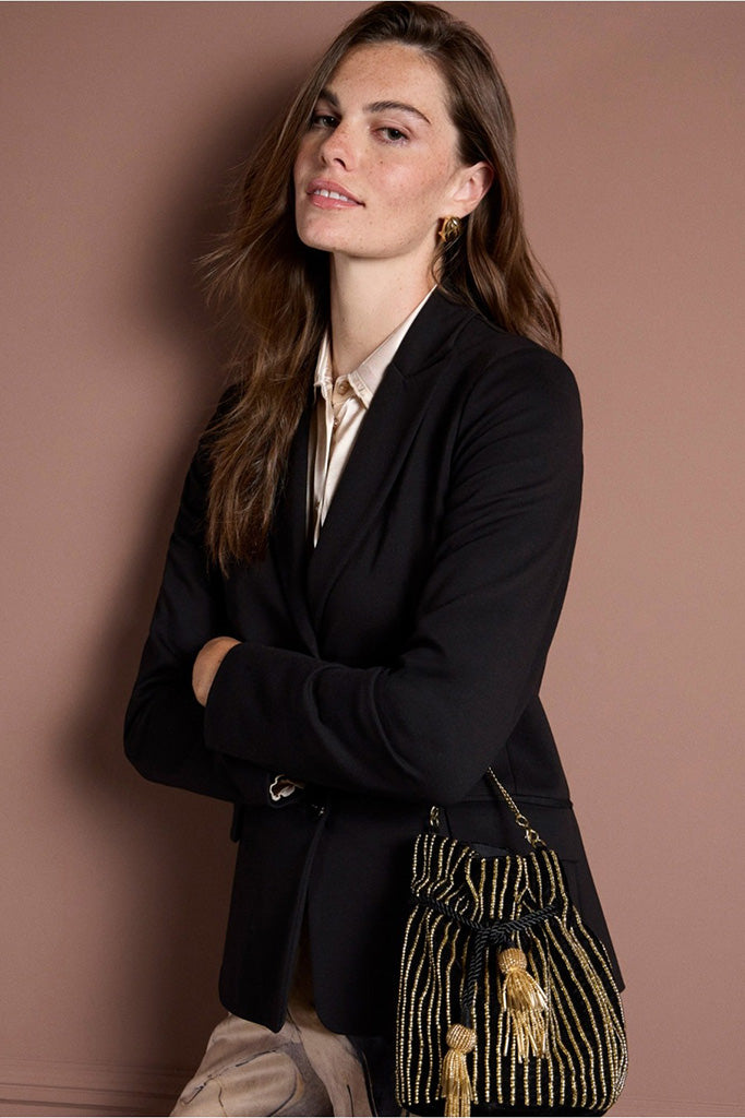 Blazer lisa negro