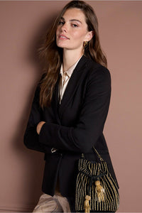 Blazer lisa negro
