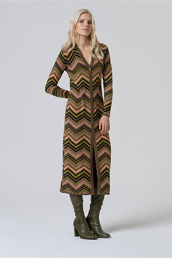 Vestido largo niux verde