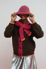 Cargar imagen en el visor de la galería, Cardigan grace marron
