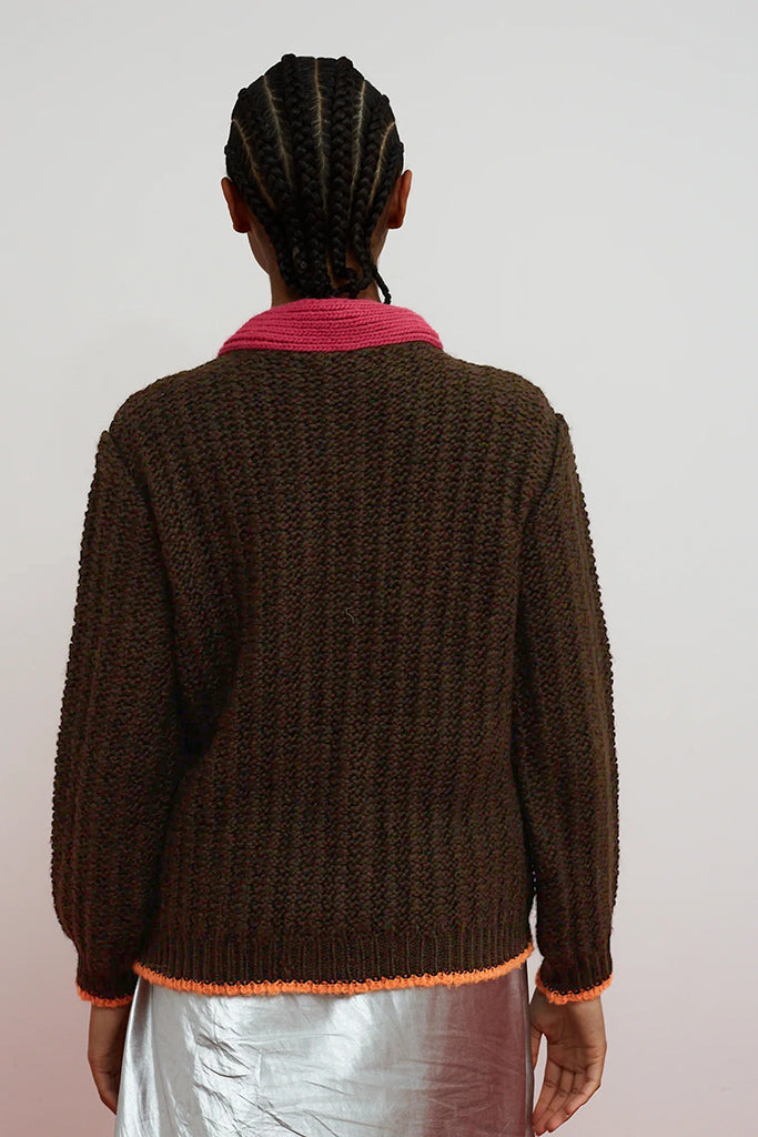 Cardigan grace marron