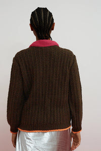 Cardigan grace marron