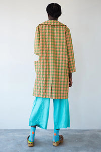 Gabardina vichy coral