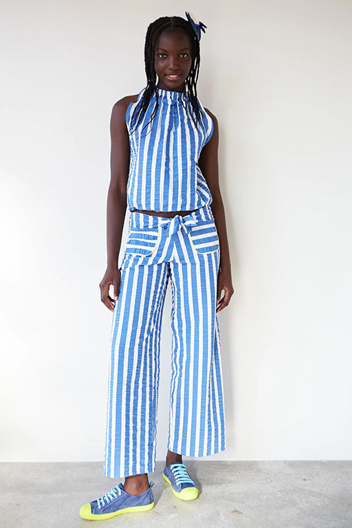 Pantalon crop aloha azul